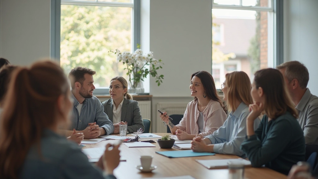 Geldwijzer training environment met deelnemers die financiële vaardigheden leren
