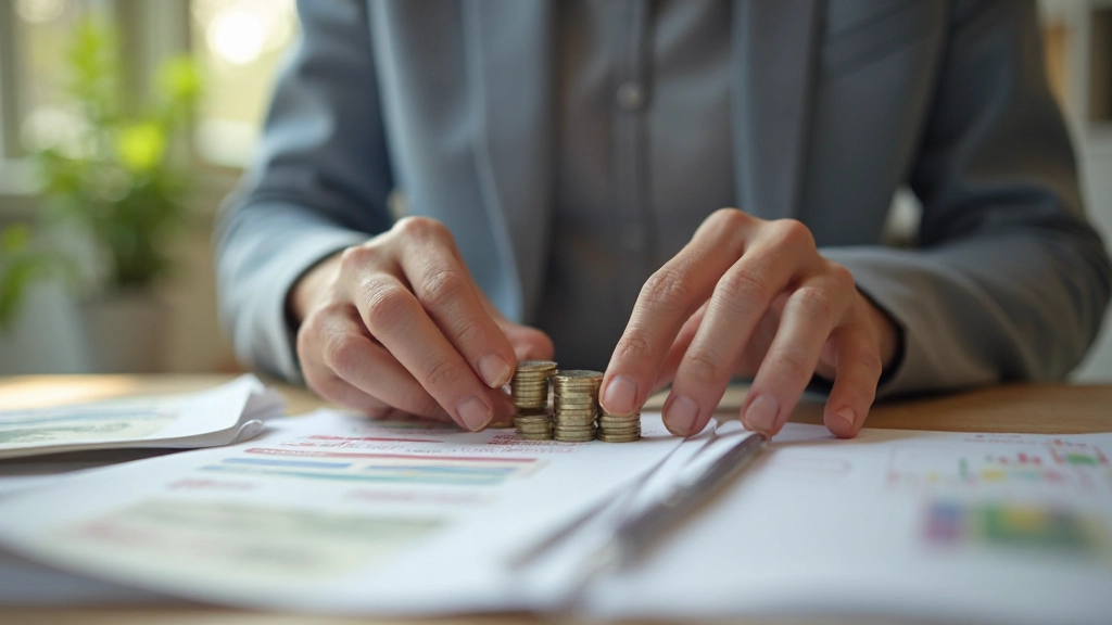 Persoon organiseert geld in drie categorieën met behulp van enveloppen of digitale portefeuilles